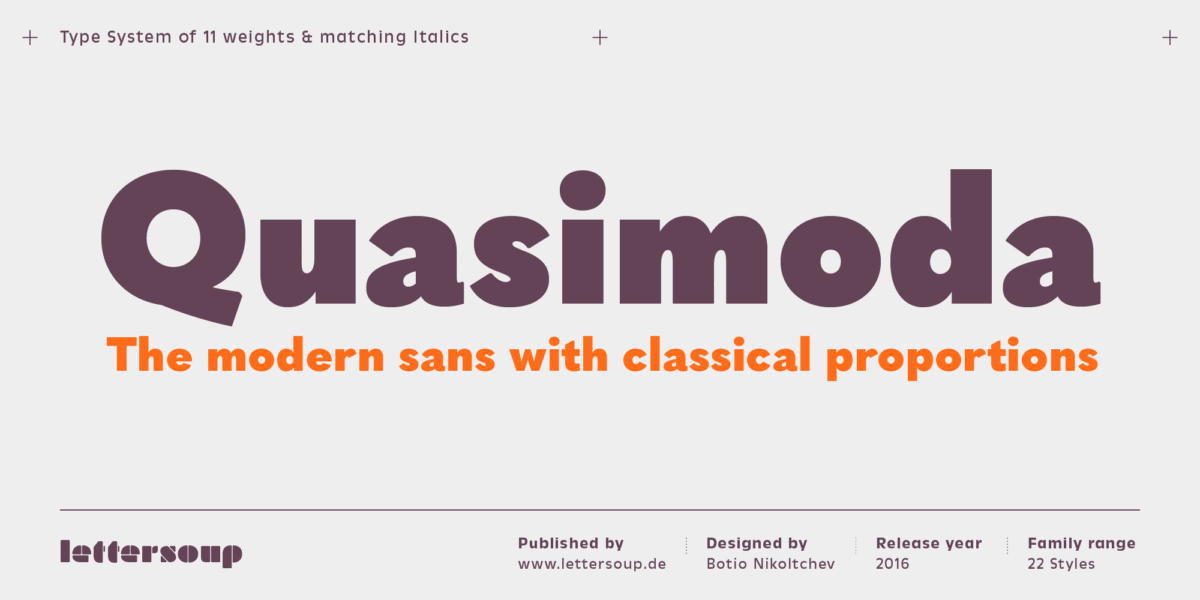 Quasimoda Fonts I Love Typography