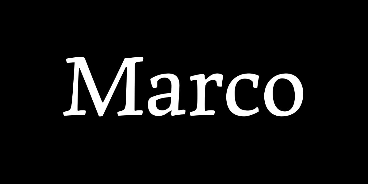 Marco Fonts I Love Typography