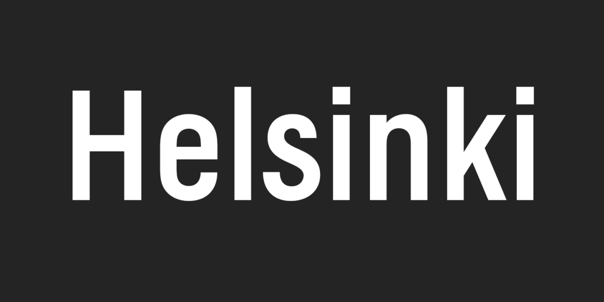 Helsinki Fonts | I Love Typography